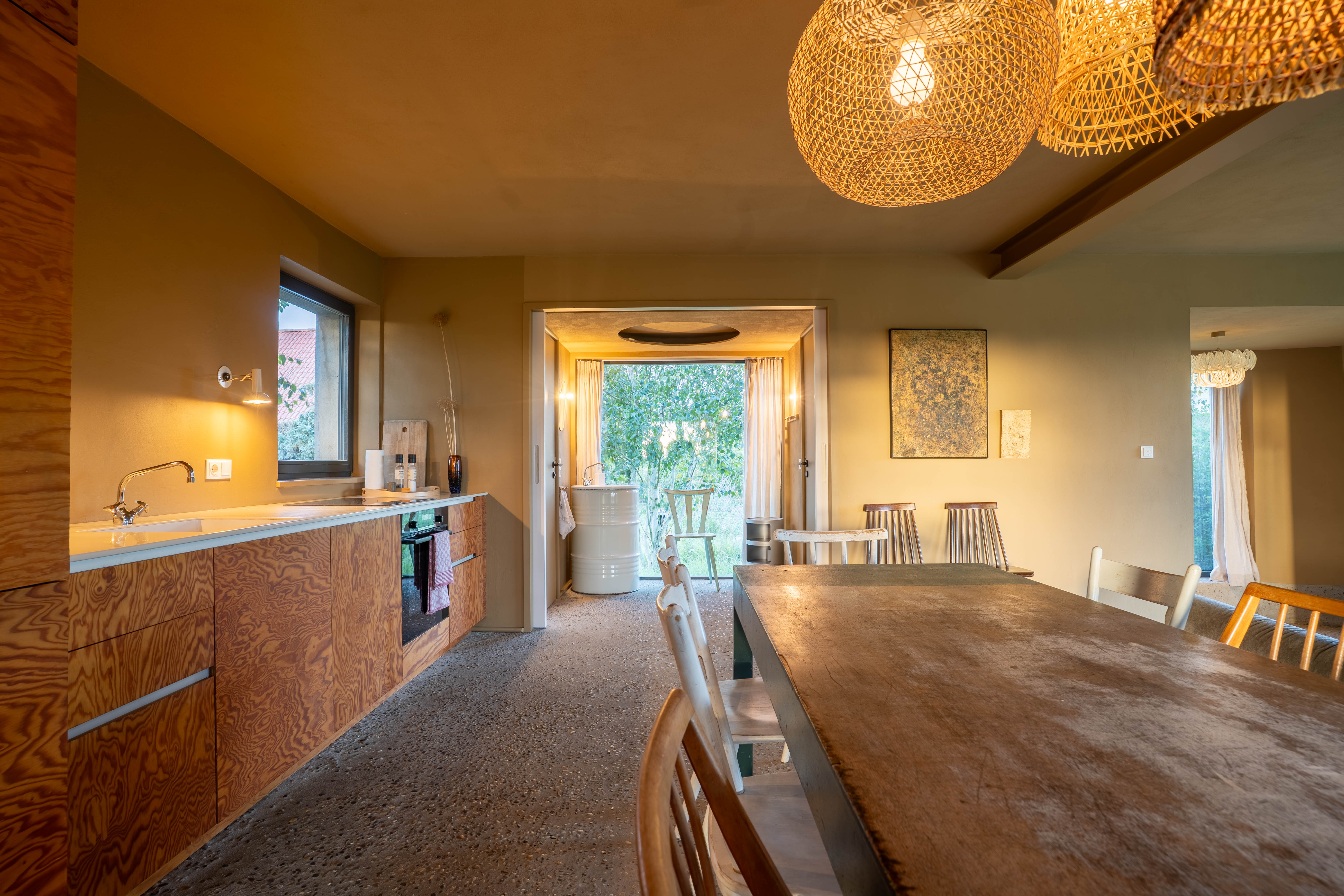 Frontalansicht der Waschecke